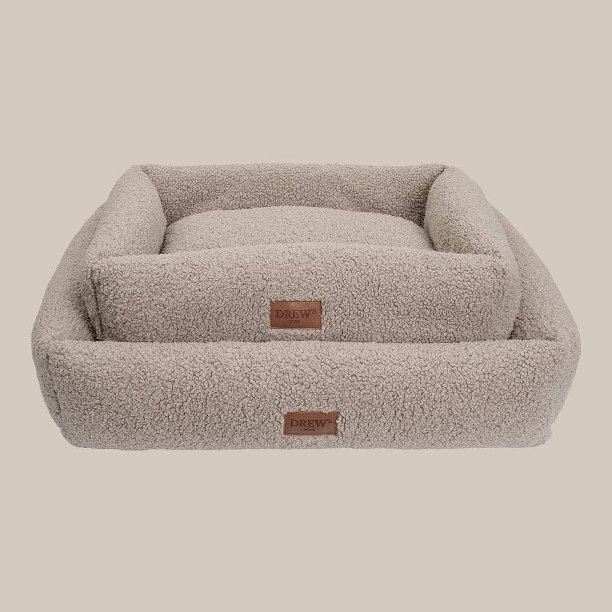 Nuna Hundekorb - Teddybett & waschbares Hundebett aus Memoryschaum (taupe)