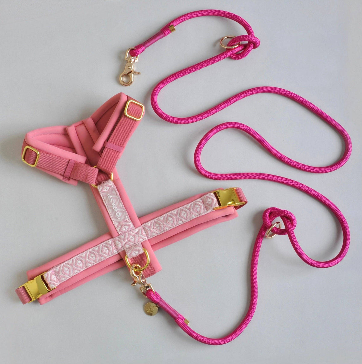 Premium Hundegeschirr Rose – Ultra weich & gepolstert