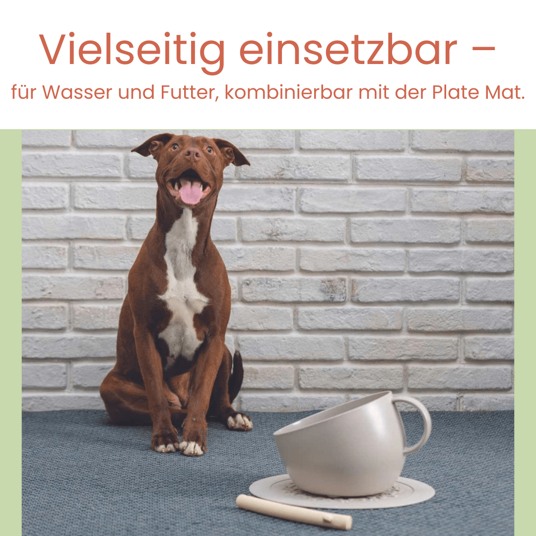 Antischlabbernapf in Tassenform – 2,5 l Napf aus recyceltem Material - Pfotenlieblinge
