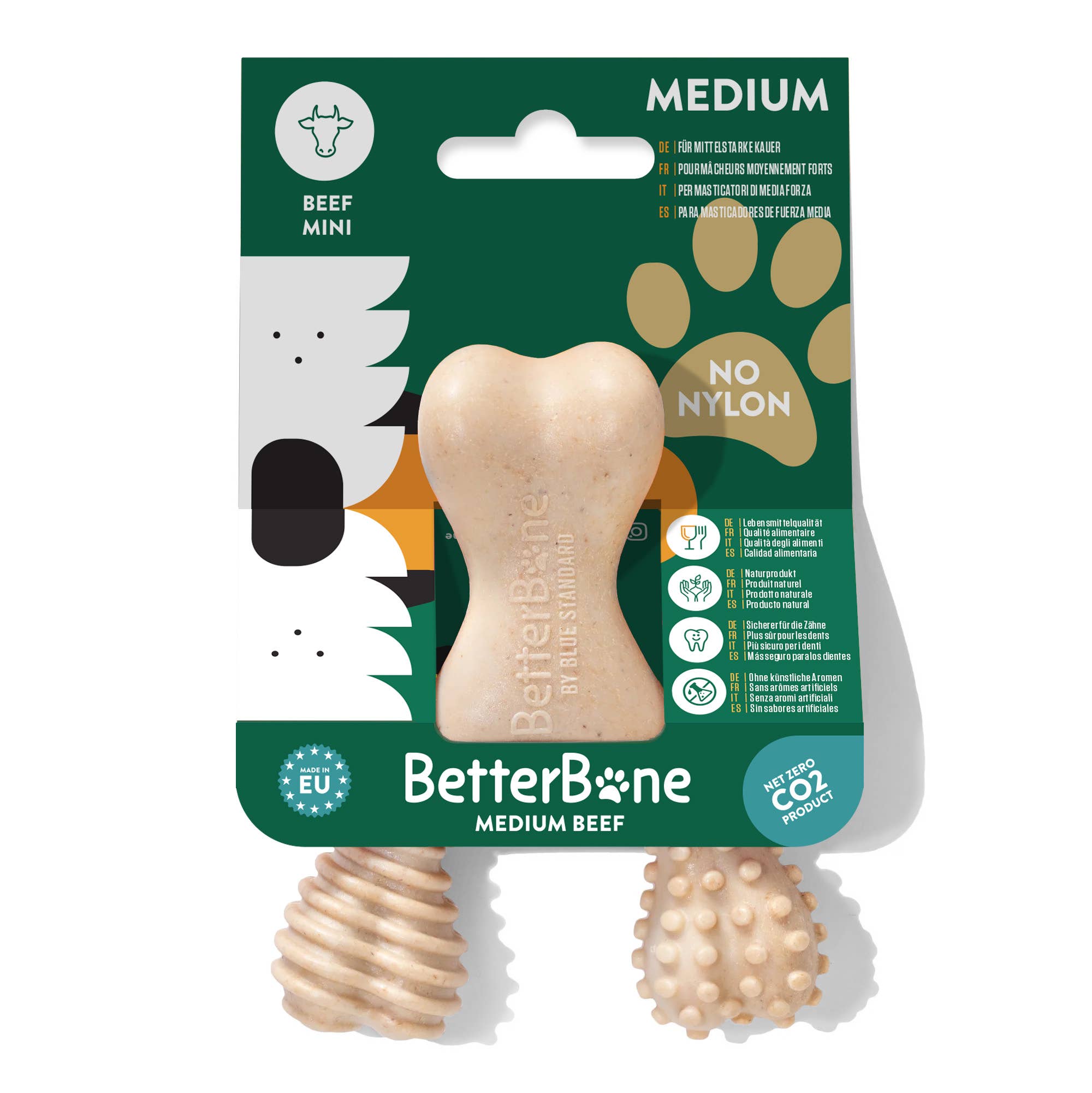 BetterBone Hunde Kauspielzeug Kauknochen - Mini Medium Beef - Pfotenlieblinge