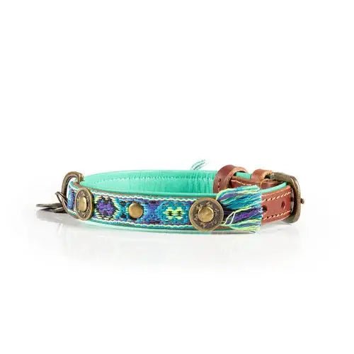 Boho Juan – Exklusives Hundehalsband aus Büffelleder - Pfotenlieblinge