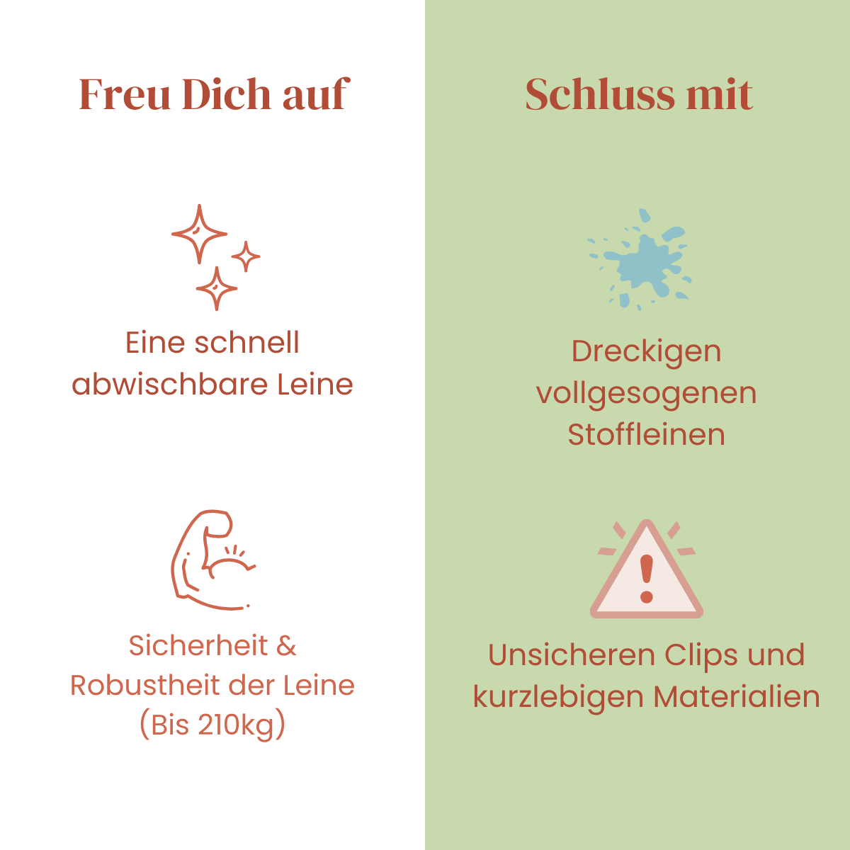 Handgefertigte Hundeleine - Veganes Leder - Pastell Vichy - Weiß - Pfotenlieblinge