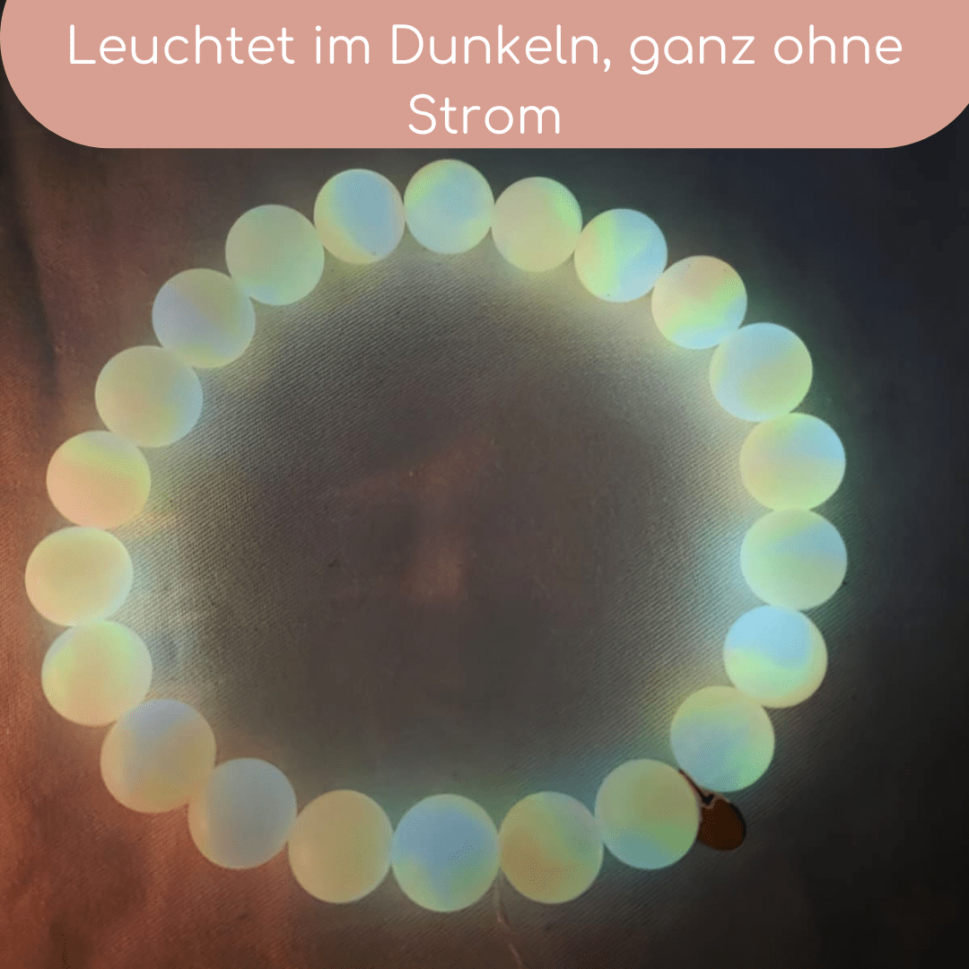 Leuchtkette Pfirsich für Hunde – handgefertigt & ohne Strom - Pfotenlieblinge