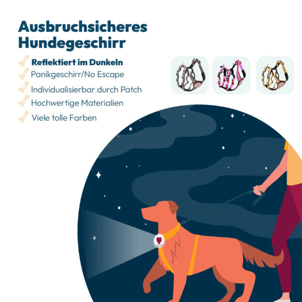 StyleSnout® Patch&Safe Sicherheitsgeschirr – ausbruchsicher & gepolstert