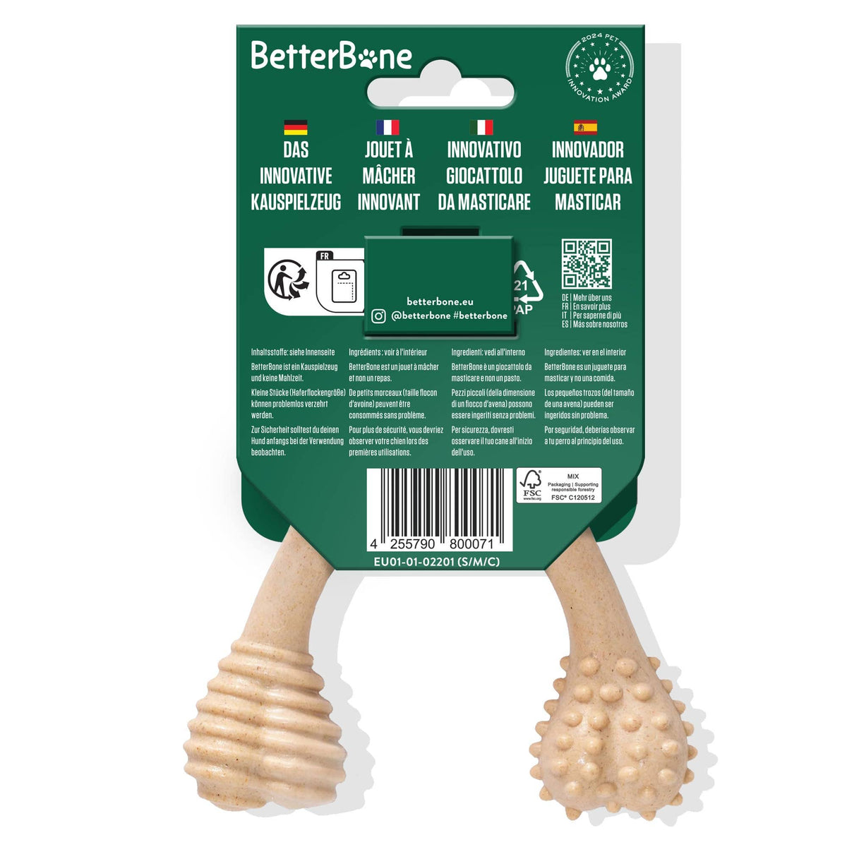 BetterBone Kauspielzeug Kauknochen - Small Medium Classic - Pfotenlieblinge