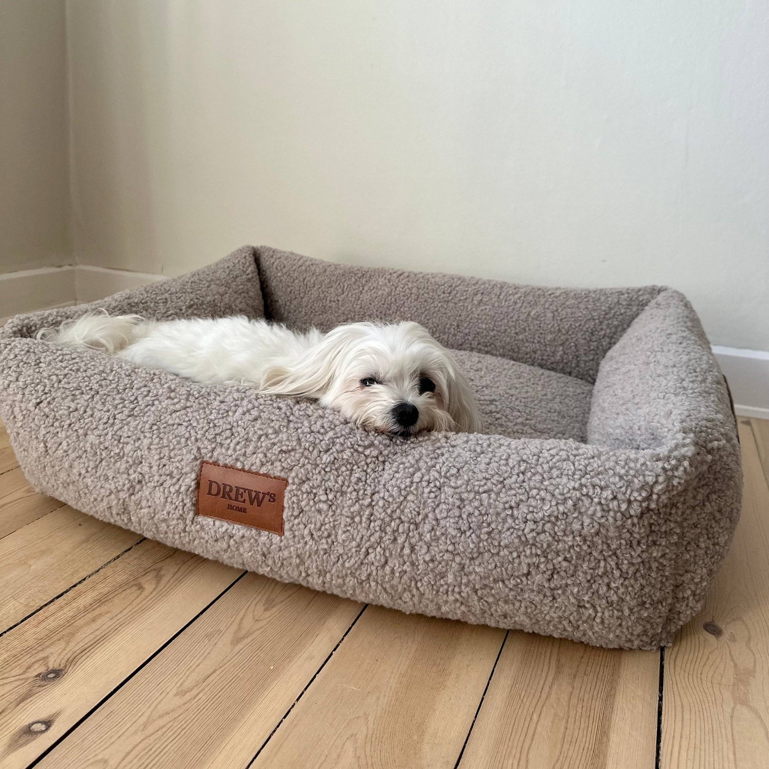 Nuna Hundekorb - Teddybett &amp; waschbares Hundebett aus Memoryschaum (taupe)