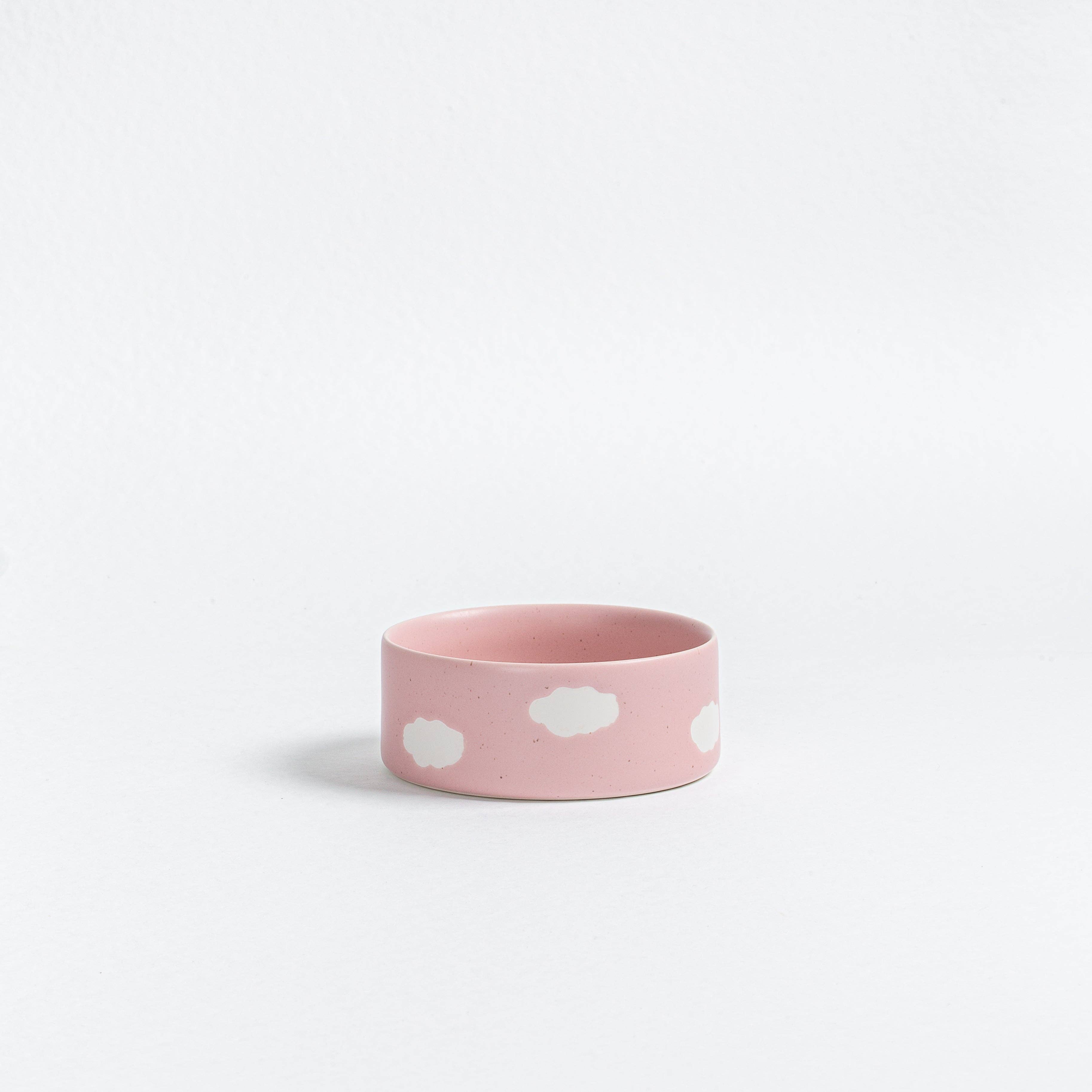 Cloud Futternapf 2er-Set aus Steinzeug | Rosa oder blau