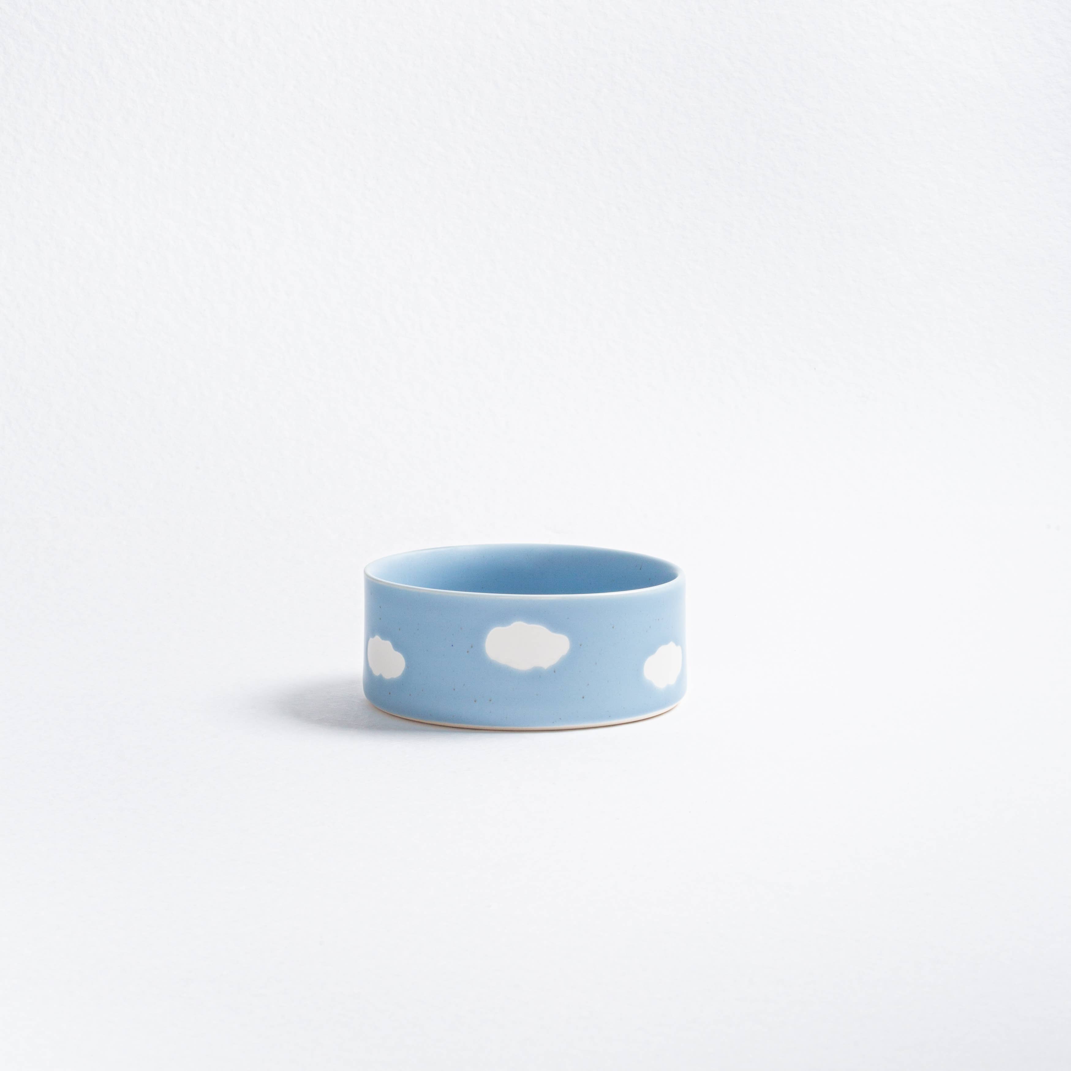 Cloud Futternapf 2er-Set aus Steinzeug | Rosa oder blau