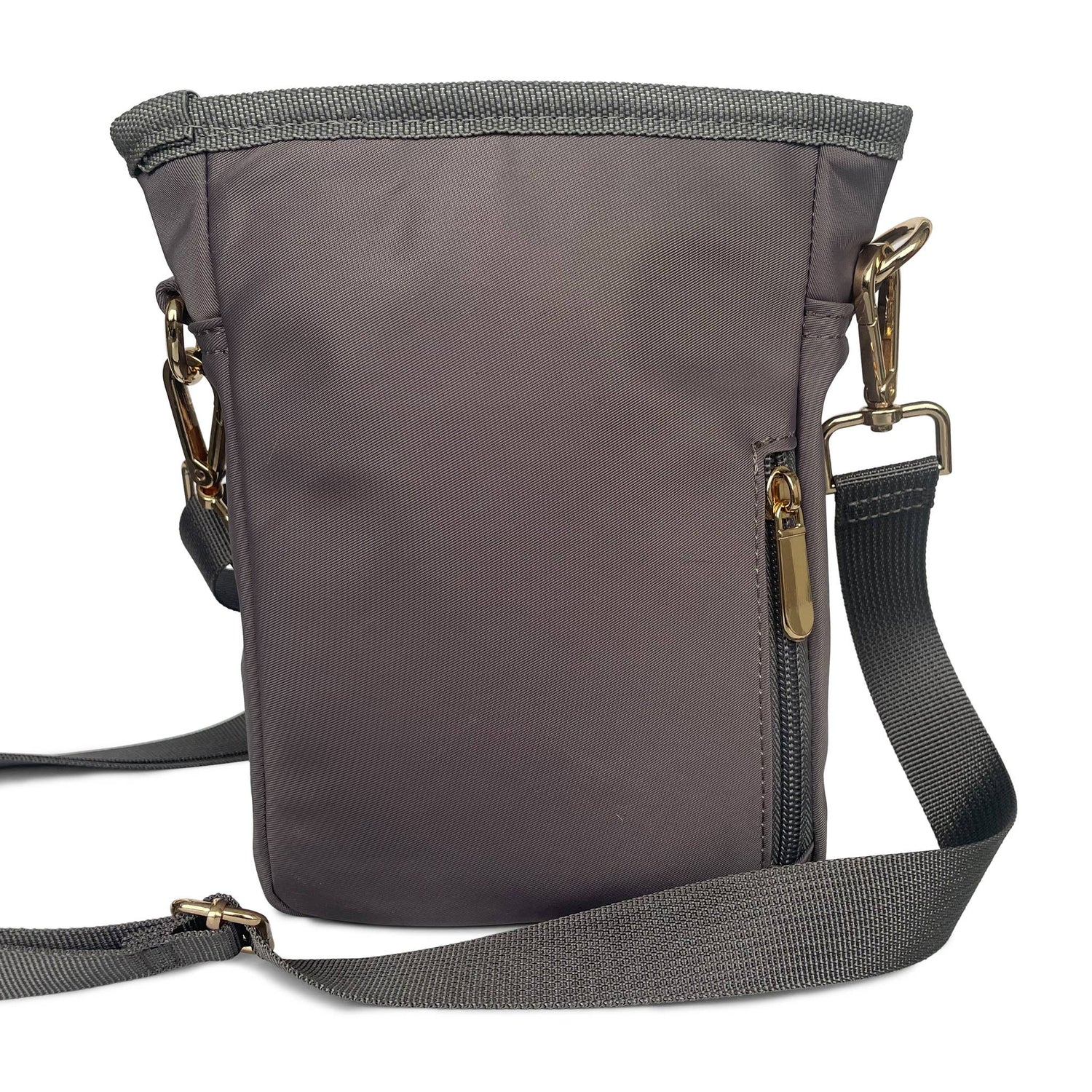 Hundegassitasche Taupe mit verstellbarem Tragegurt