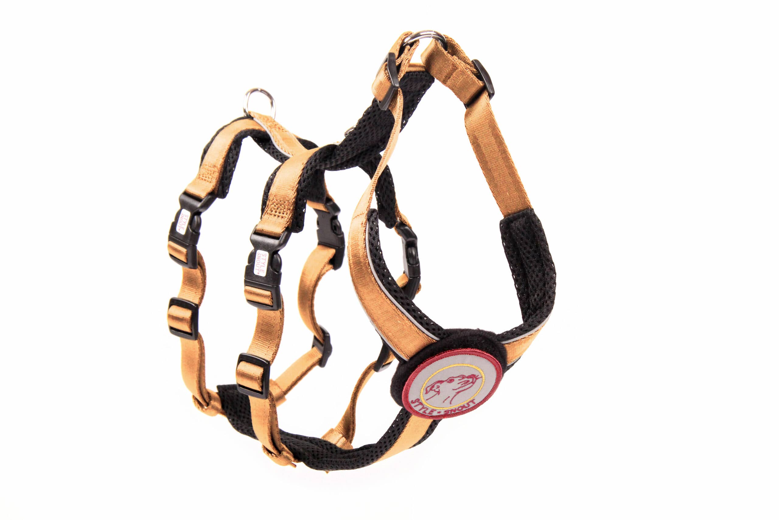 StyleSnout® Patch&amp;Safe Sicherheitsgeschirr – ausbruchsicher &amp; gepolstert gold