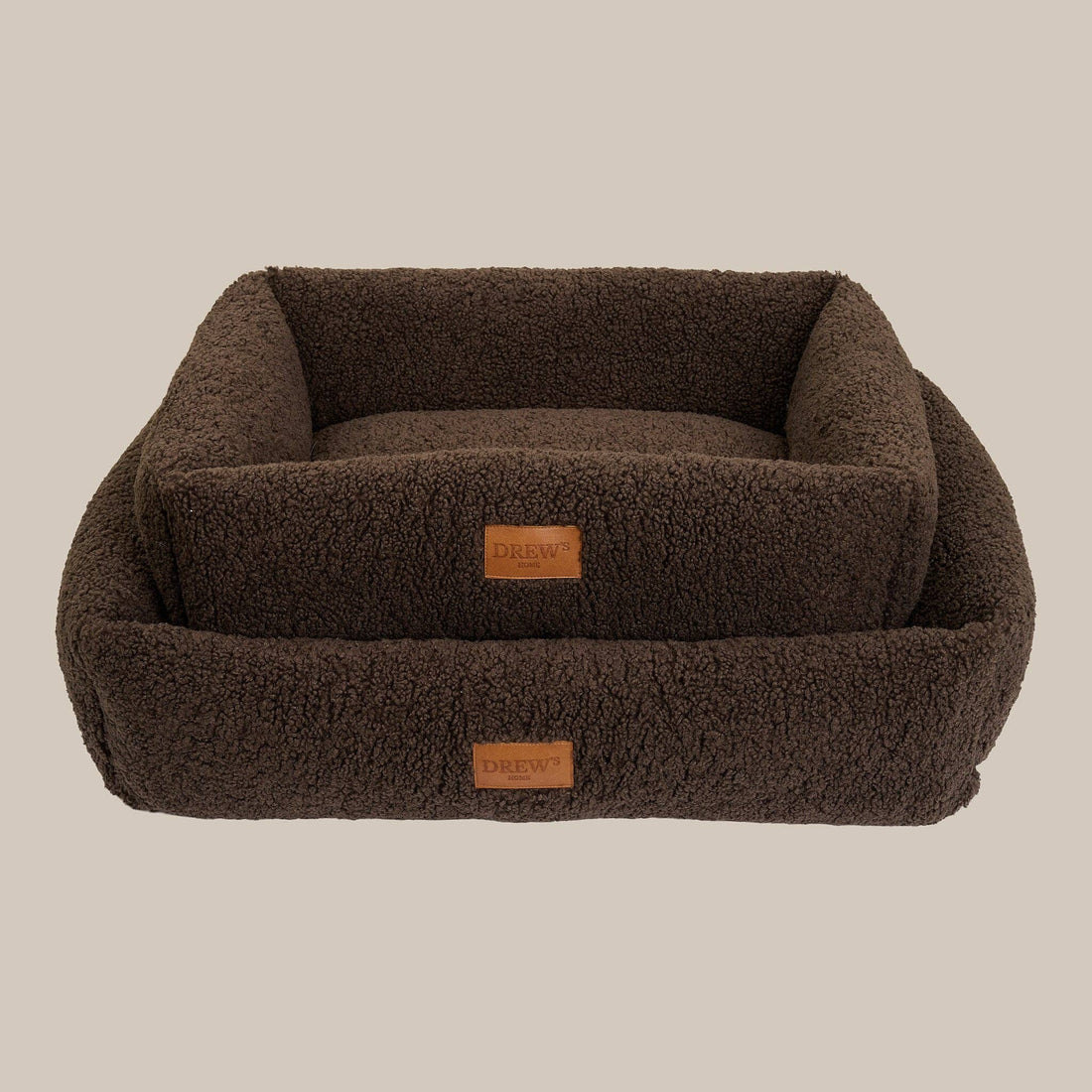 Nuna Hundekorb - Teddybett &amp; waschbares Hundebett aus Memoryschaum (braun)