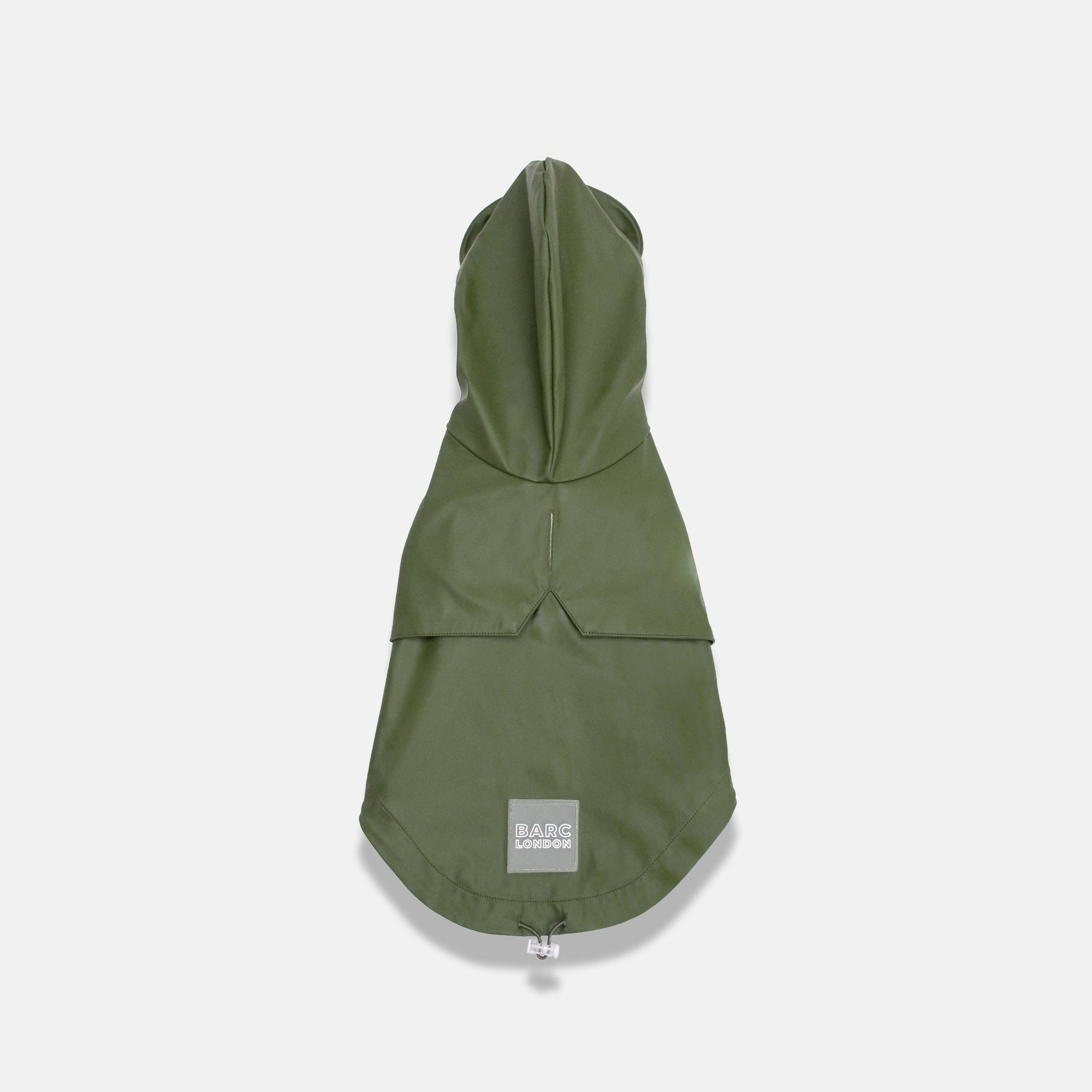 Grüner Hunderegenmantel | Stylischer Hundemantel | Wasserdichter Hundemantel