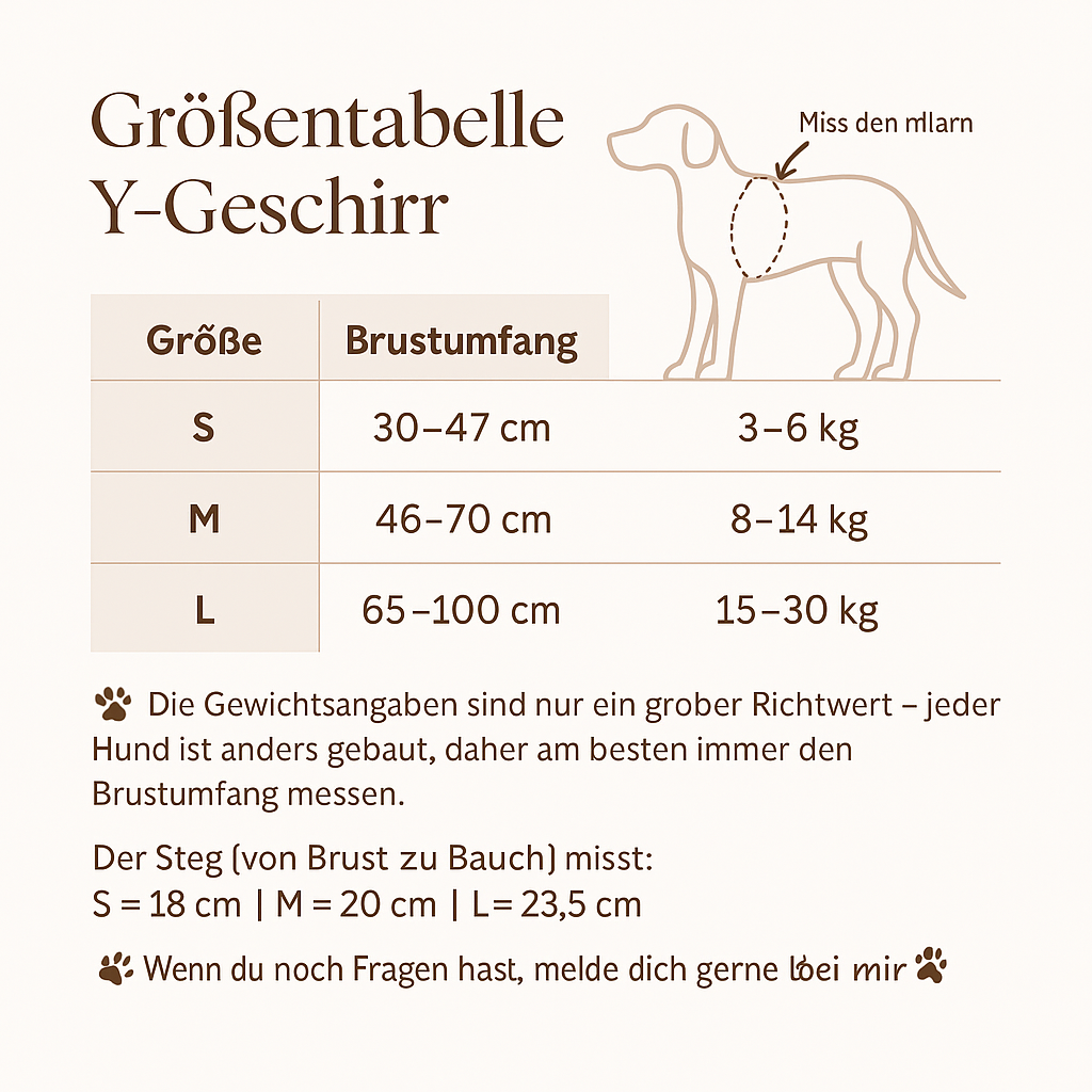 Ziggy Latte Y-Geschirr – Leicht &amp; Sanft für Sensible Hunde