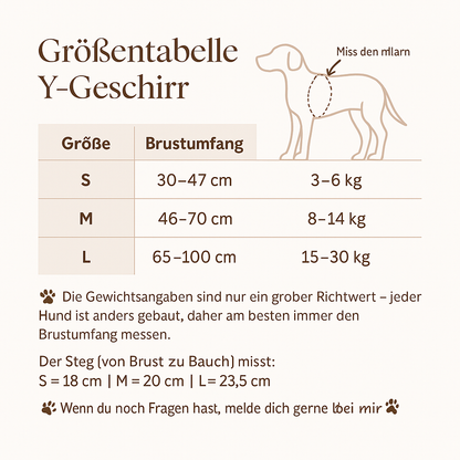 Ziggy Latte Y-Geschirr – Leicht &amp; Sanft für Sensible Hunde