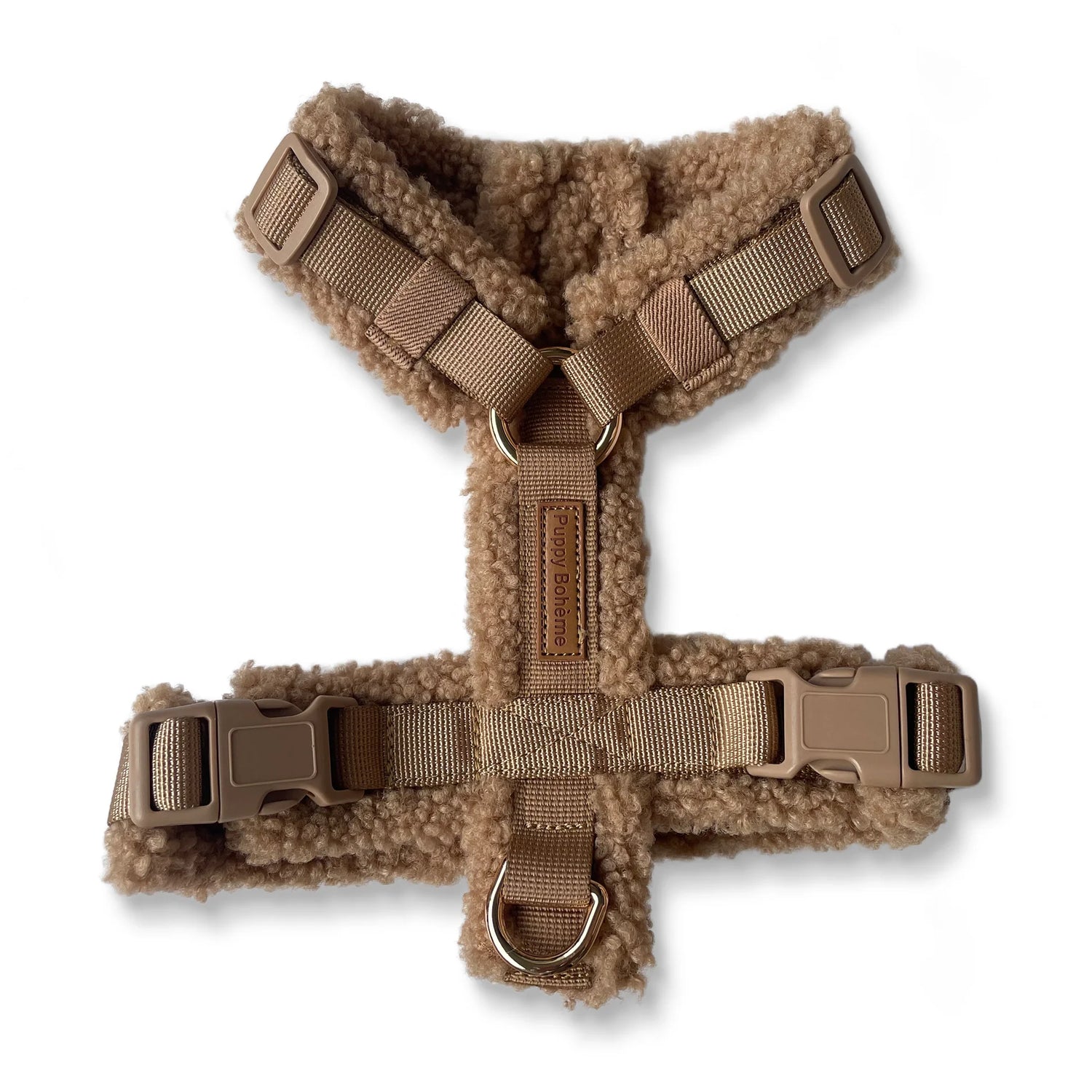 Y-Geschirr mit superweichem Teddyfleece – Creme