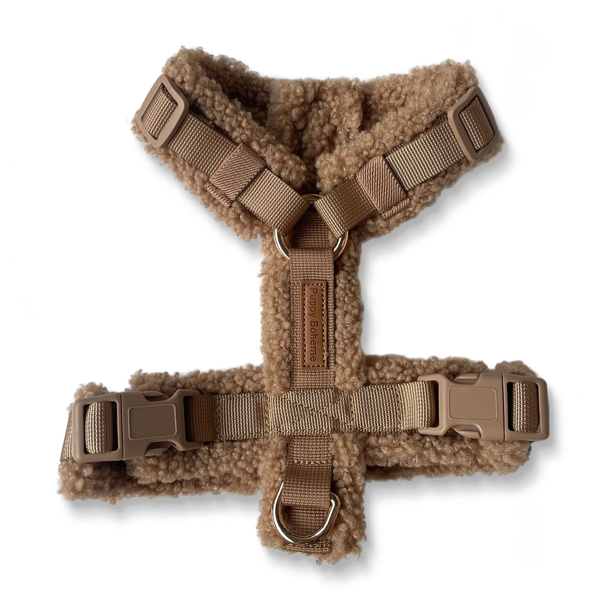 Y-Geschirr mit superweichem Teddyfleece – Creme
