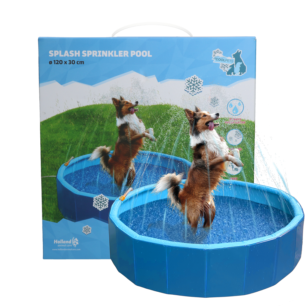 Hunde-Sprinkler Pool – Wasserspaß &amp; Abkühlung Ø 120 cm