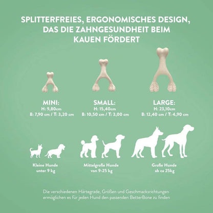 BetterBone Hunde Kauspielzeug Kauknochen - Mini Medium Beef - Pfotenlieblinge