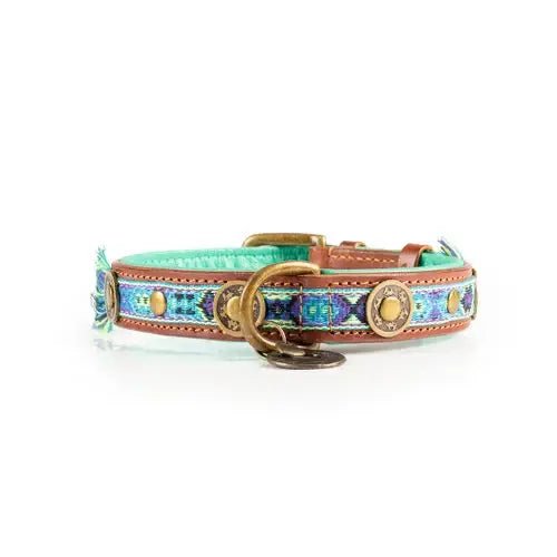 Boho Juan – Exklusives Hundehalsband aus Büffelleder - Pfotenlieblinge