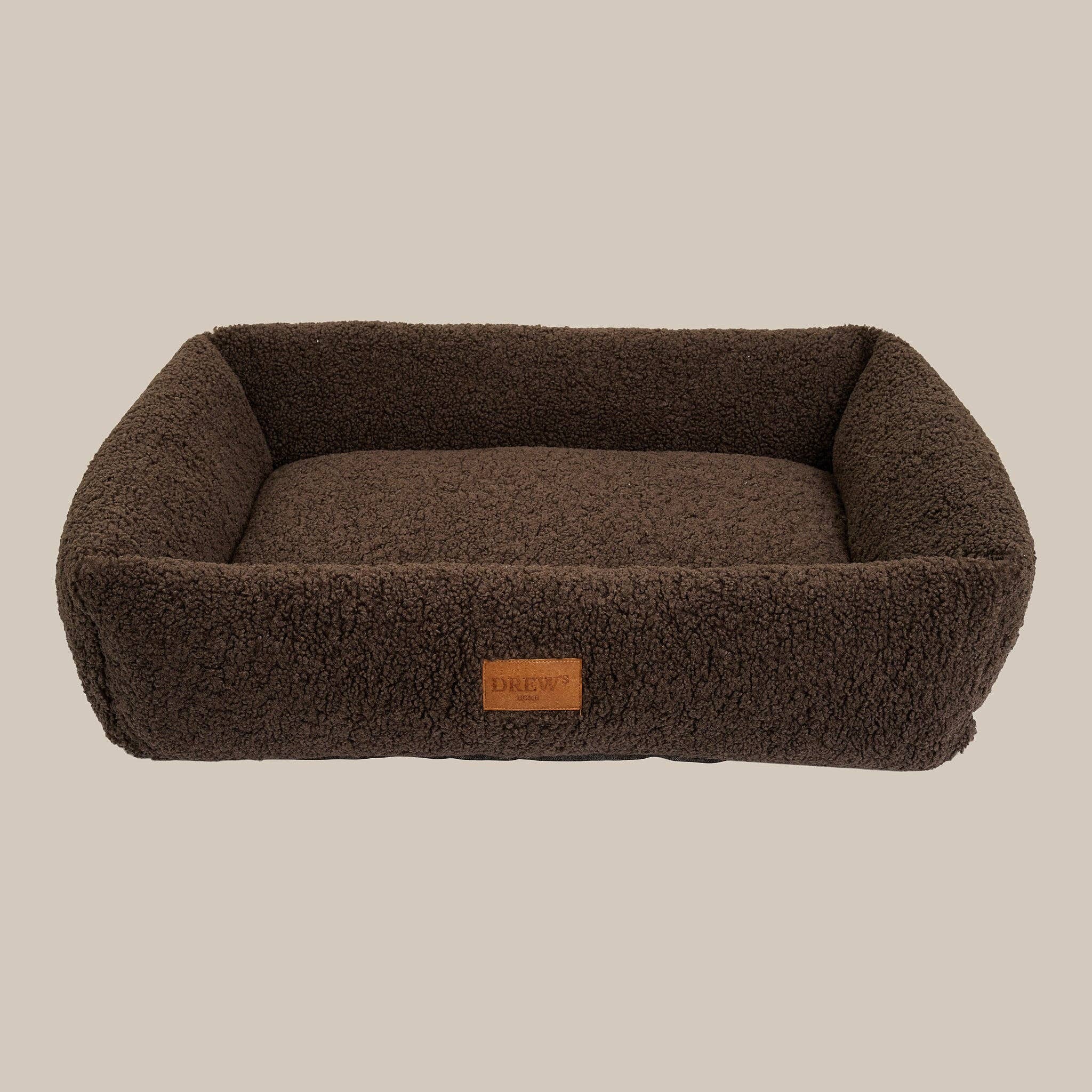 Nuna Hundekorb - Teddybett &amp; waschbares Hundebett aus Memoryschaum (braun)