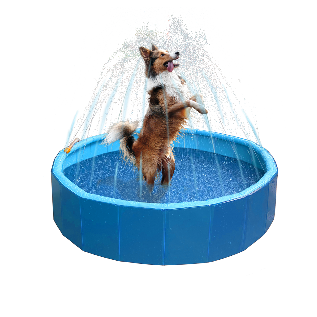 Hunde-Sprinkler Pool – Wasserspaß &amp; Abkühlung Ø 120 cm