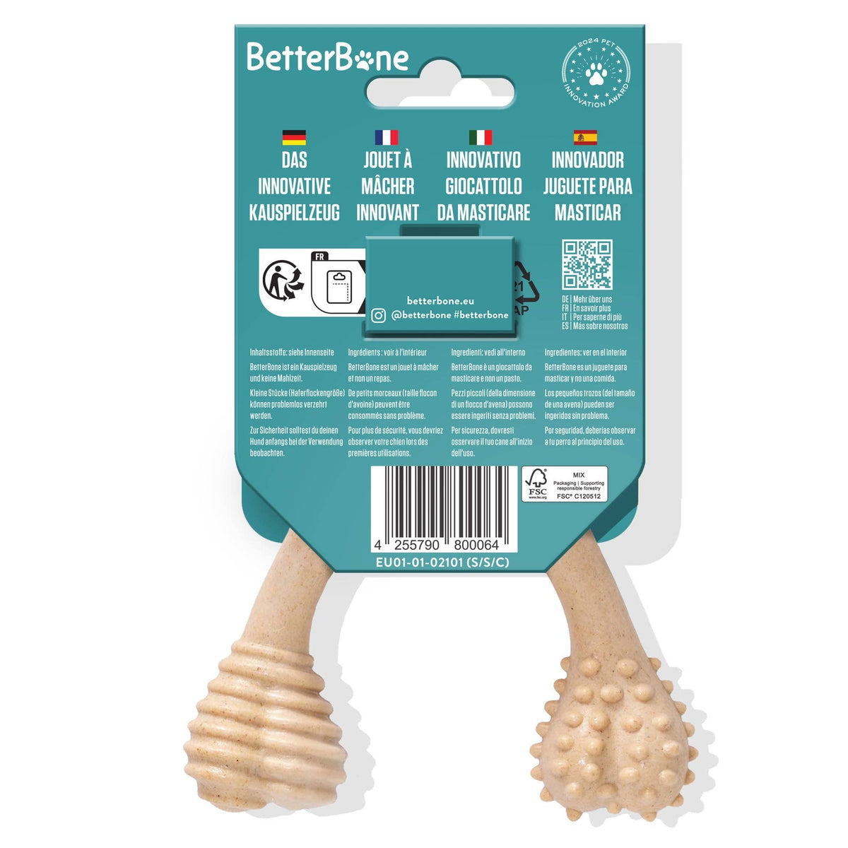 BetterBone Hunde Kauspielzeug Kauknochen -Small Soft Classic - Pfotenlieblinge
