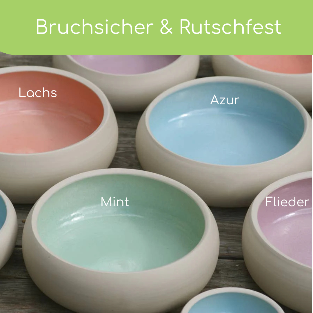 Keramiknapf PUR Pastell – Handgemacht, Bruchfest &amp; Zeitloses Design