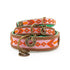 Halsband „Sweet Mae“ – handgefertigt aus Leder mit rosa Perlen - Pfotenlieblinge