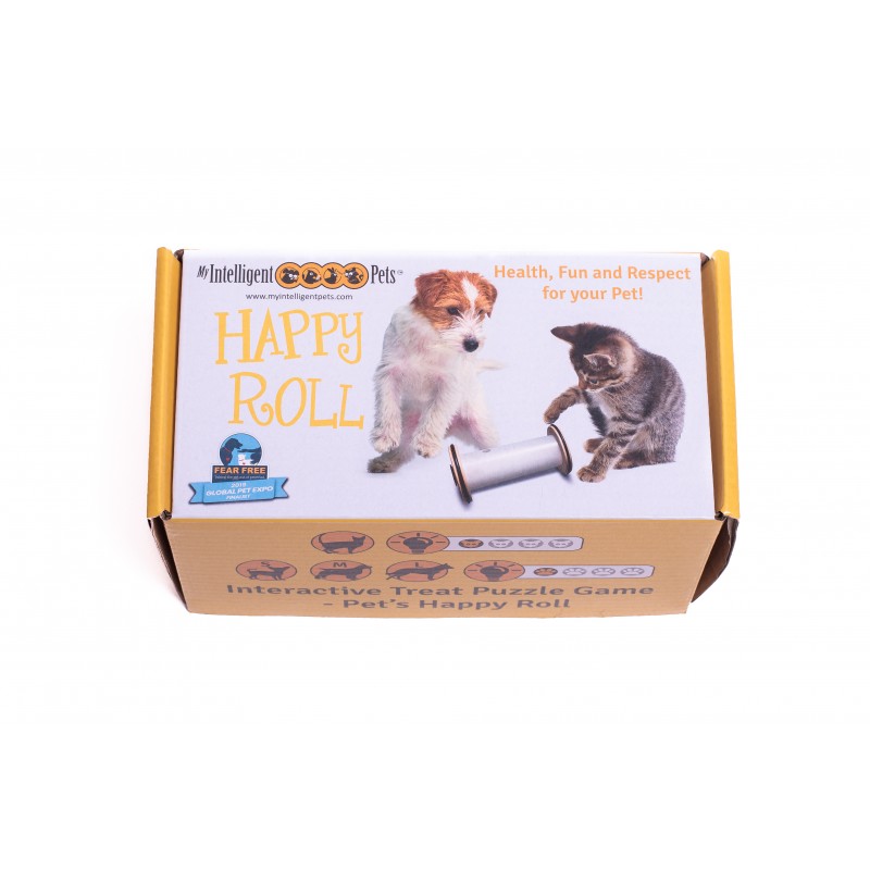 Happy Roll – Interaktiver Leckerli-Spender für Hunde – Intelligenzspielzeug