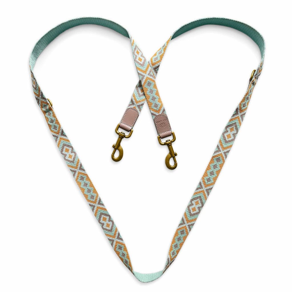 Hey Lana Führleine Mint/Orange – verstellbar &amp; handsfree - Pfotenlieblinge