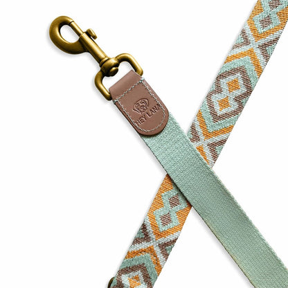 Hey Lana Führleine Mint/Orange – verstellbar &amp; handsfree - Pfotenlieblinge
