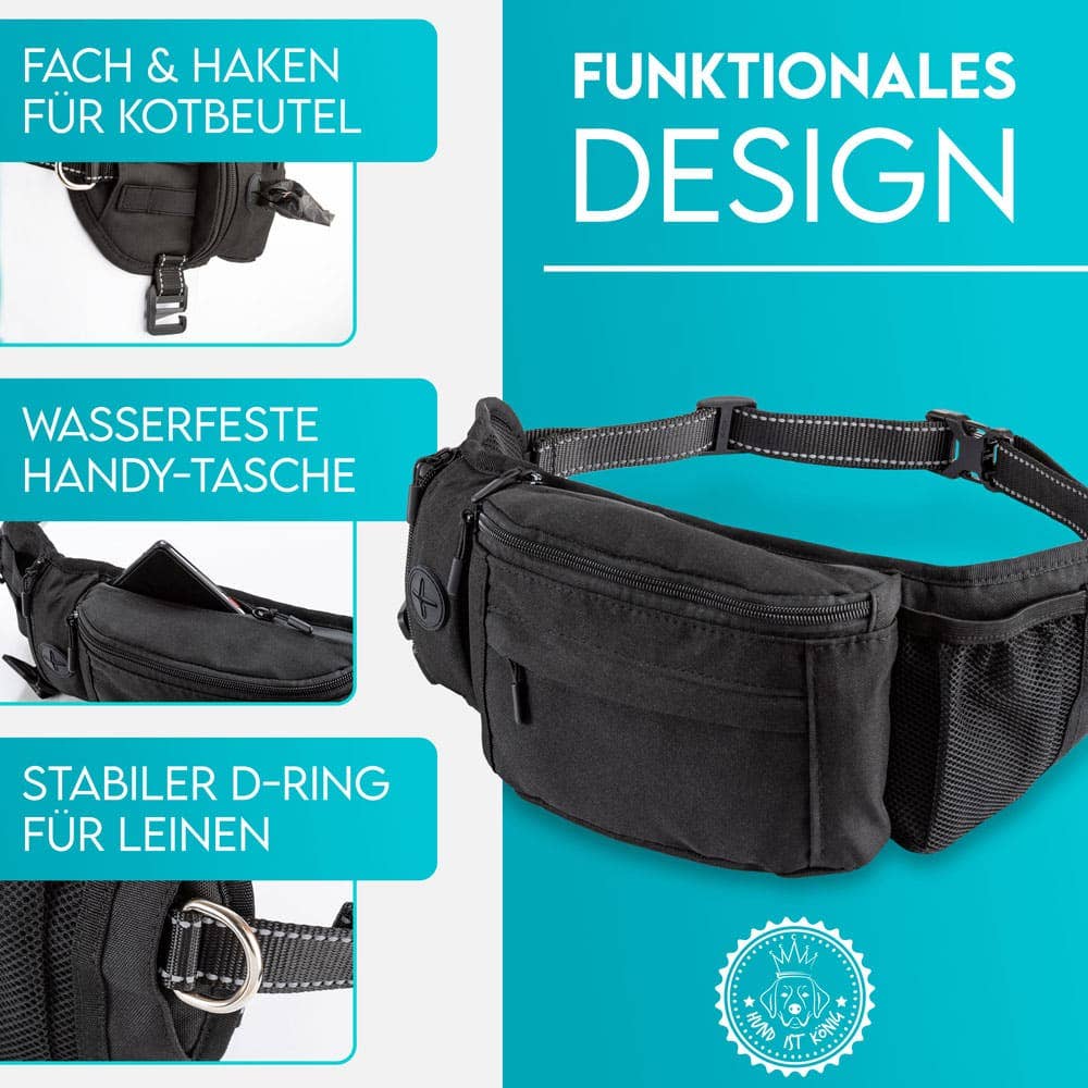 HUND IST KÖNIG® – Bauchtasche &amp; Futterbeutel in einem - Pfotenlieblinge