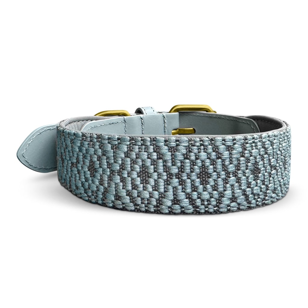 Hundehalsband – Anthrazit/Eisblau – Kollektion Très Chic Hey Lana - Pfotenlieblinge