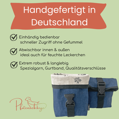 Leckerlitasche GOODY Leinen Jeans - Pfotenlieblinge