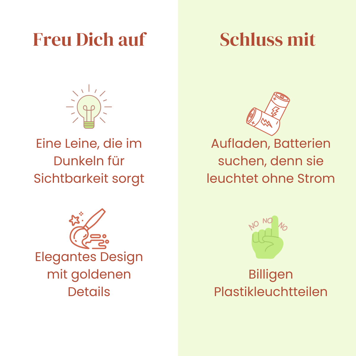 Leuchthundeleine GLOW – verstellbar, elegant &amp; sichtbar - Pfotenlieblinge
