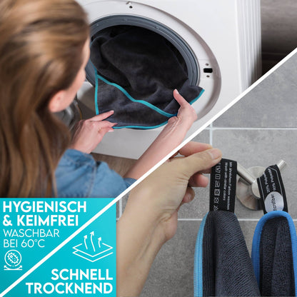 Mikrofaser Hundehandtuch – saugstark, weich &amp; schnell trocken - Flokido