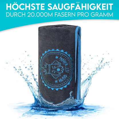 Mikrofaser Hundehandtuch – saugstark, weich &amp; schnell trocken - Flokido