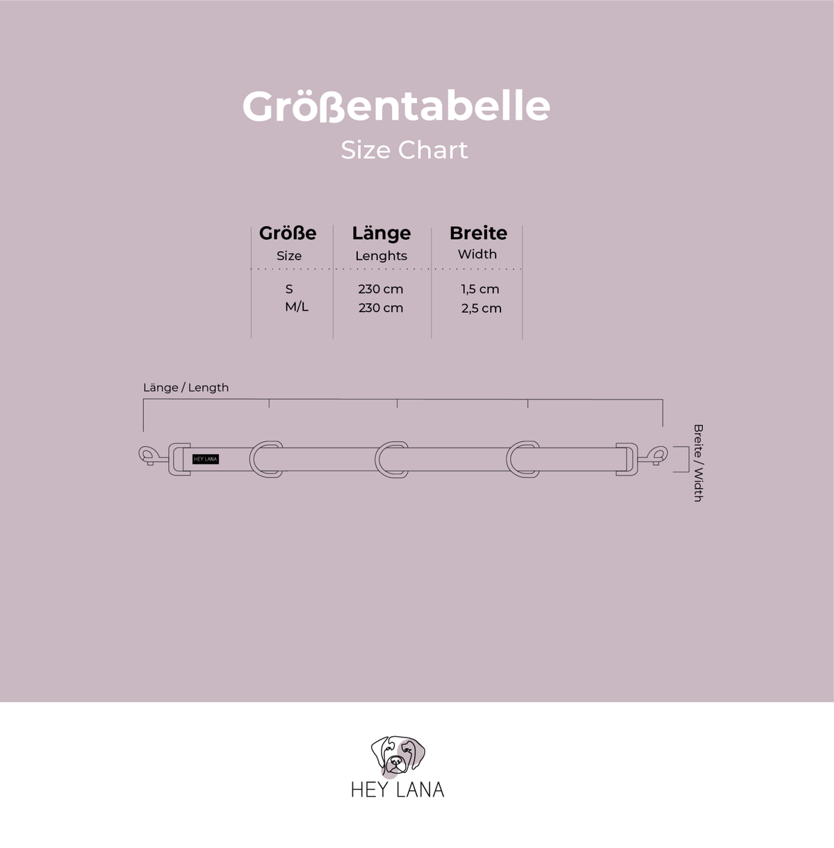 Gepolsterte Multifunktionsleine – Mocca/Blau | 230 cm - Pfotenlieblinge