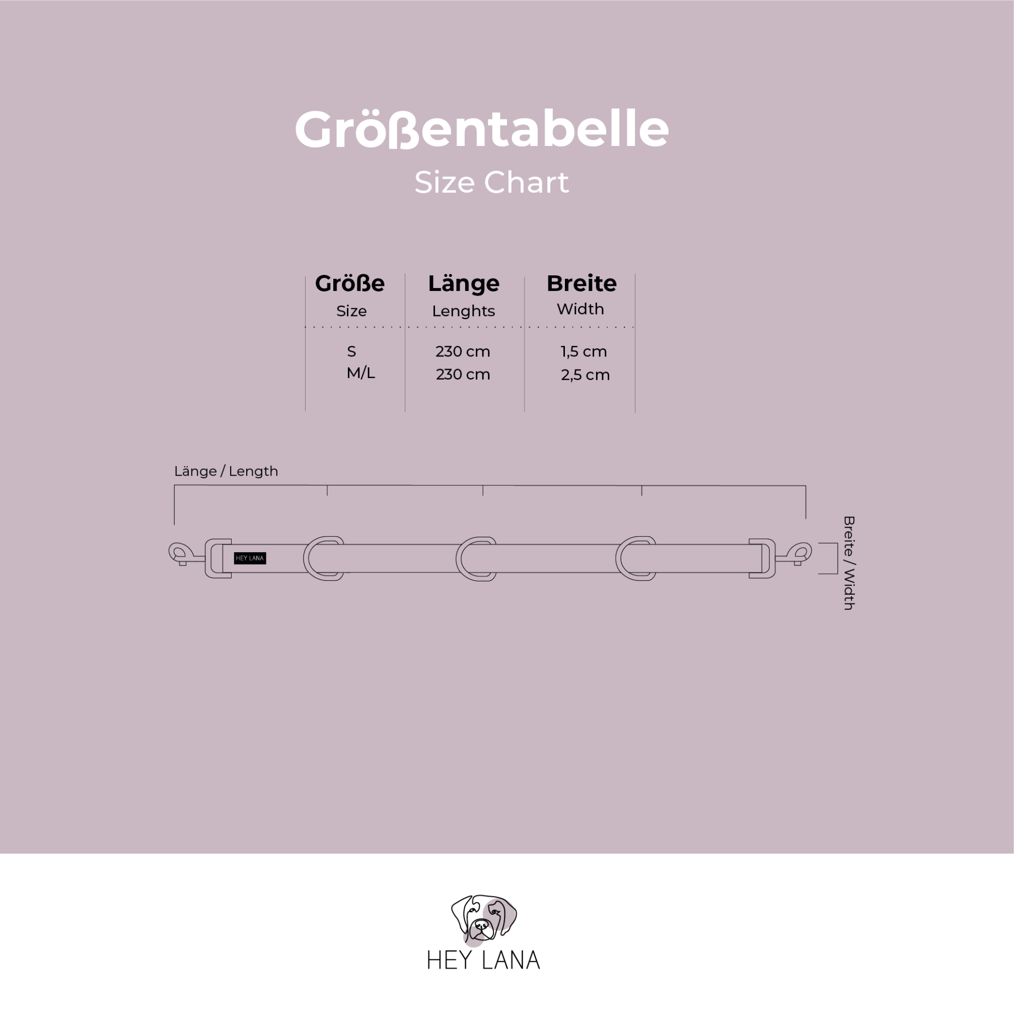 Gepolsterte Multifunktionsleine – Mocca/Blau | 230 cm - Pfotenlieblinge