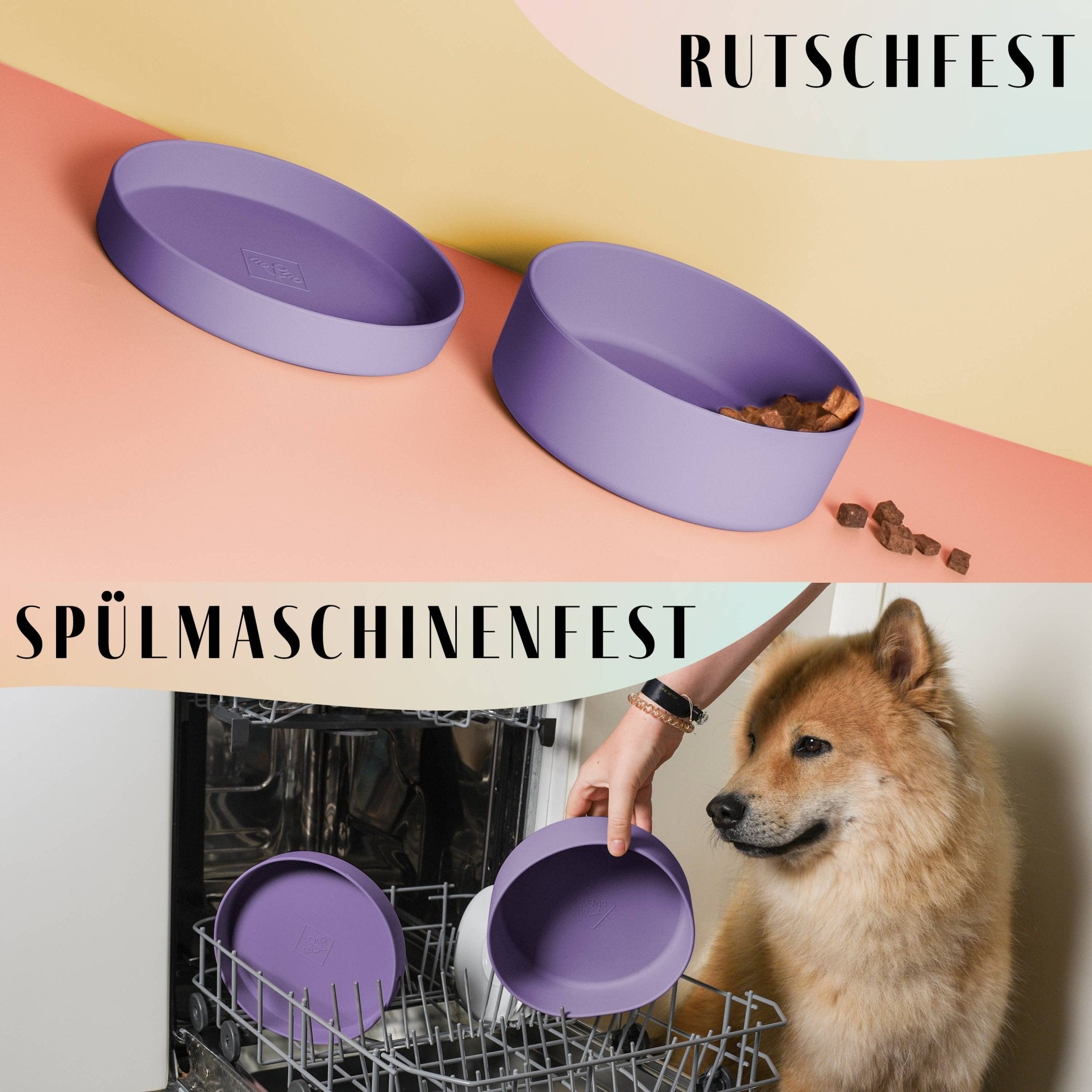 NENO Silikon - Futternapf mit Deckel – Praktisch, vielseitig &amp; durchdacht - Pfotenlieblinge
