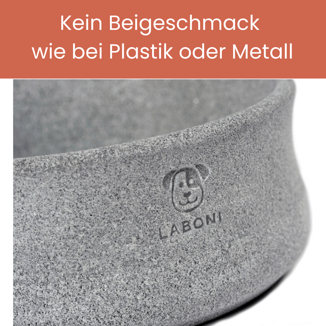 ROCKY Naturstein - Napf – selbstkühlend, stilvoll &amp; massiv - Pfotenlieblinge