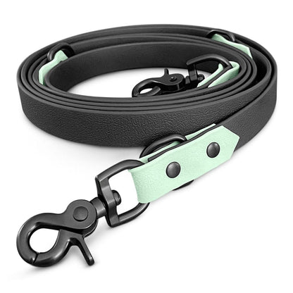 Schmutzabweisendes Geschirr &amp; Leine (Set) in Schwarz/Mint - Pfotenlieblinge