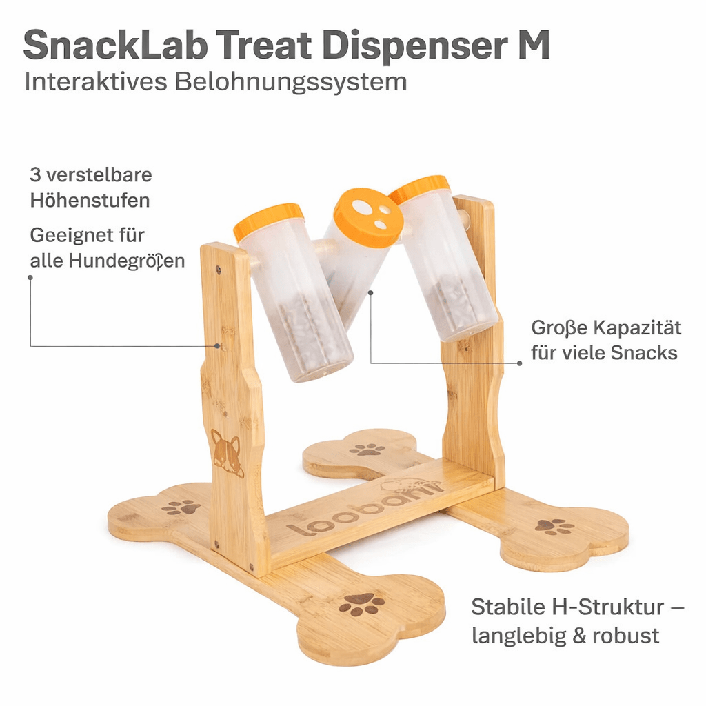 Snacklab Leckerli-Spender – Intelligenzspiel für Hunde - Flokido