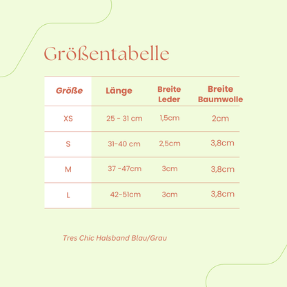 Sparset: Halsband &amp; Leine in Blau/Grau - Pfotenlieblinge