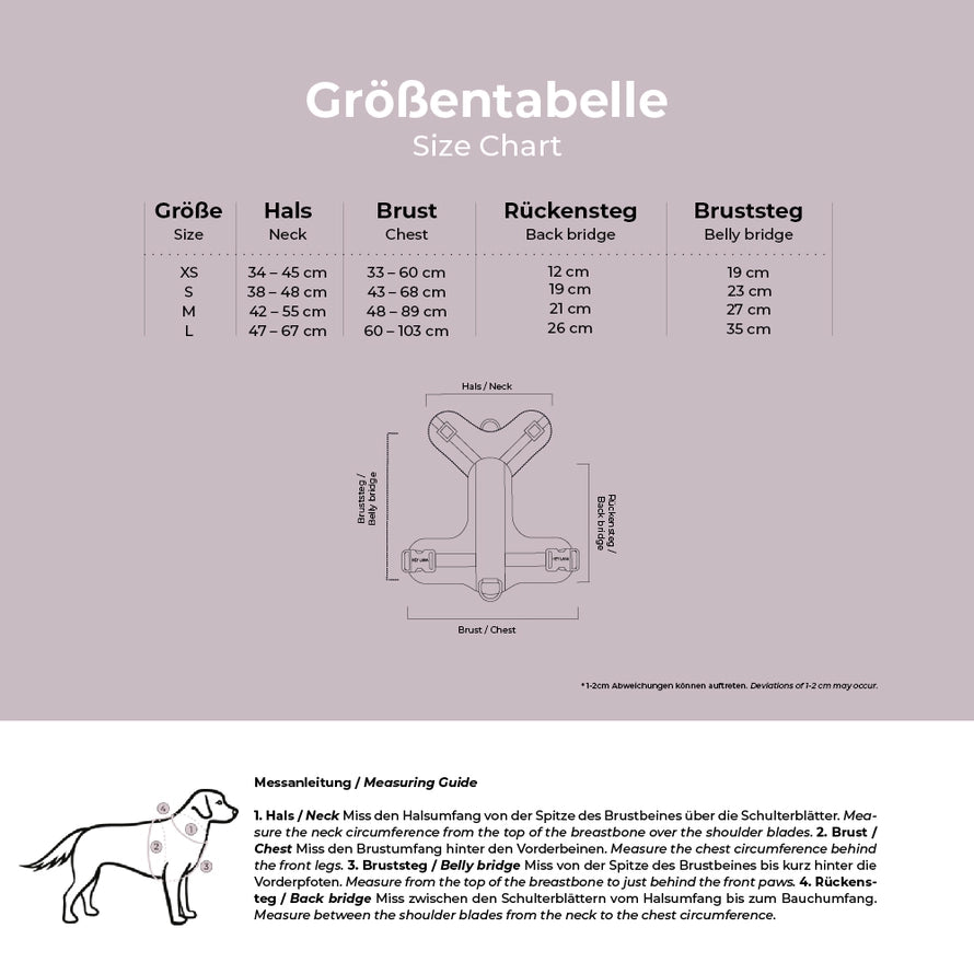 Stilvolles Hundegeschirr – Très Chic – Schwarz/Weiß von HeyLana - Pfotenlieblinge