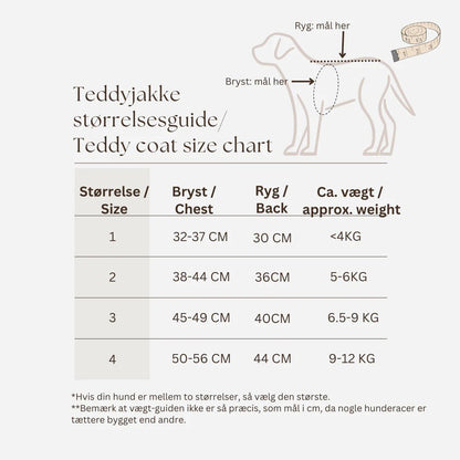 Teddyfleece-Hundemantel mit integriertem Geschir Espresso - Flokido