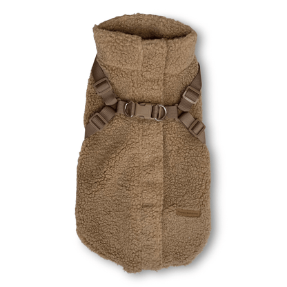 Teddyfleece-Hundemantel – Warm &amp; Kuschelig mit Integriertem Geschirr - Flokido