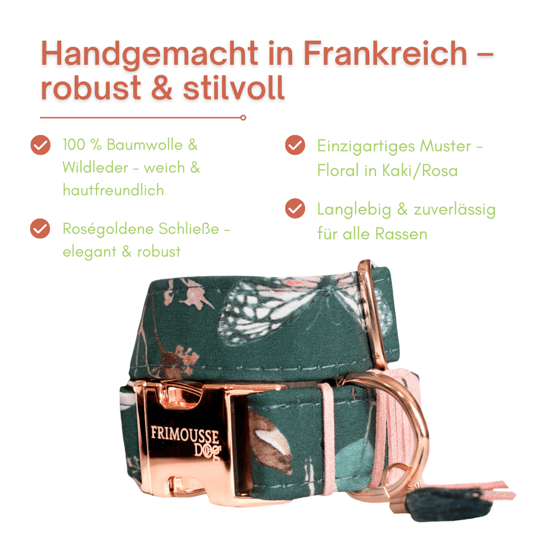 Verstellbares Hundehalsband handgemacht in Frankreich - Pfotenlieblinge