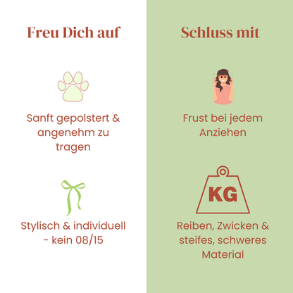Ziggy Latte – leichtes Y - Geschirr für sensible Hunde - Pfotenlieblinge